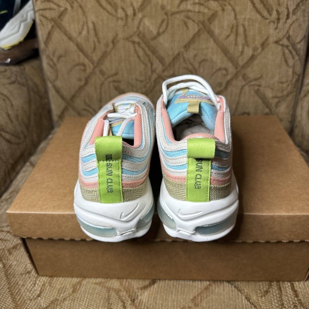 [DQ4126-400] Grade School Nike AIR MAX 97 SE GS 'SUN CLUB - COPA WHEAT GRASS' 6Y - Picture 6 of 8